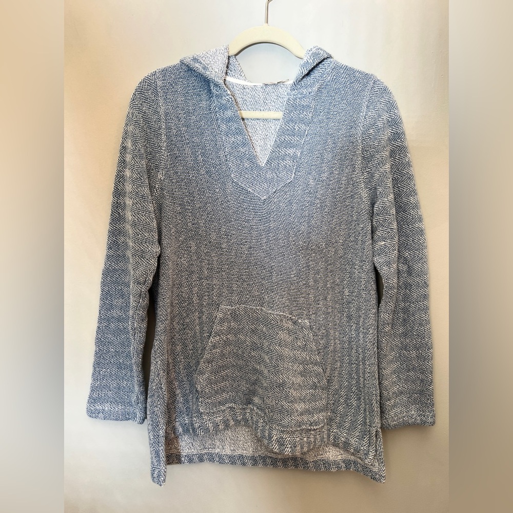 Faherty Light Blue Cozy Hoodie Pullover - Picture 4 of 8